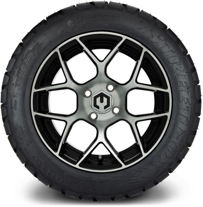 MODZ® 14" Renegade Machined Black Wheels & Street Tires Combo