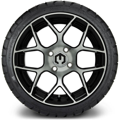 MODZ® 14" Renegade Machined Black Wheels & Street Tires Combo