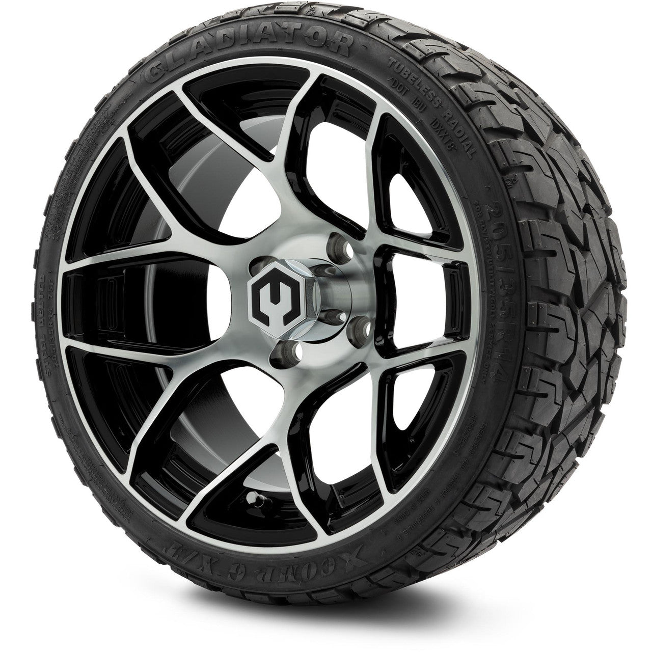 MODZ® 14" Renegade Machined Black Wheels & Off-Road Tires Combo
