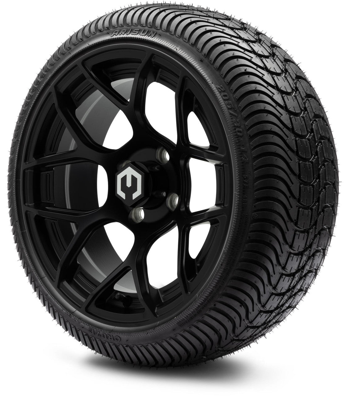 MODZ® 14" Renegade Matte Black Wheels & Street Tires Combo