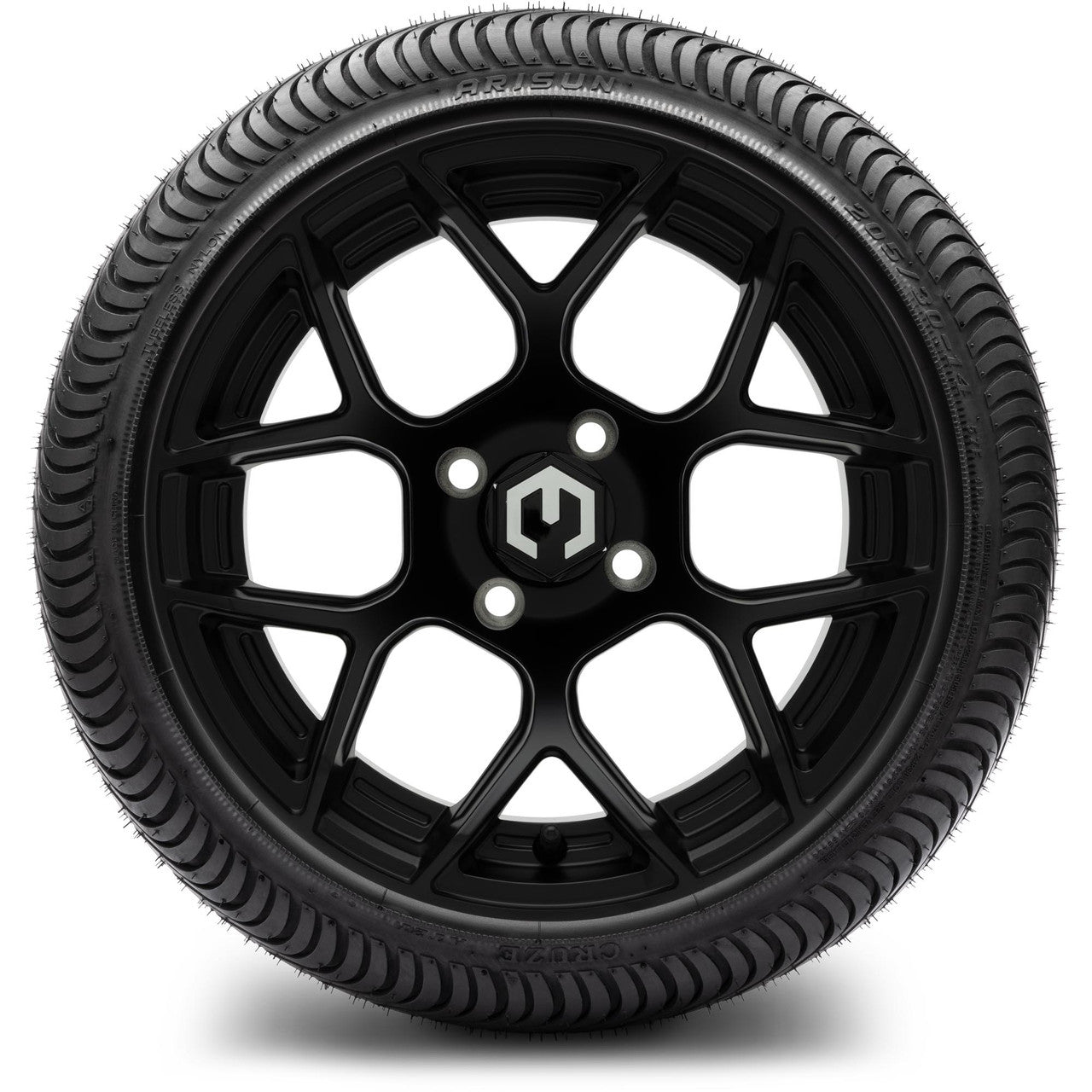 MODZ® 14" Renegade Matte Black Wheels & Street Tires Combo