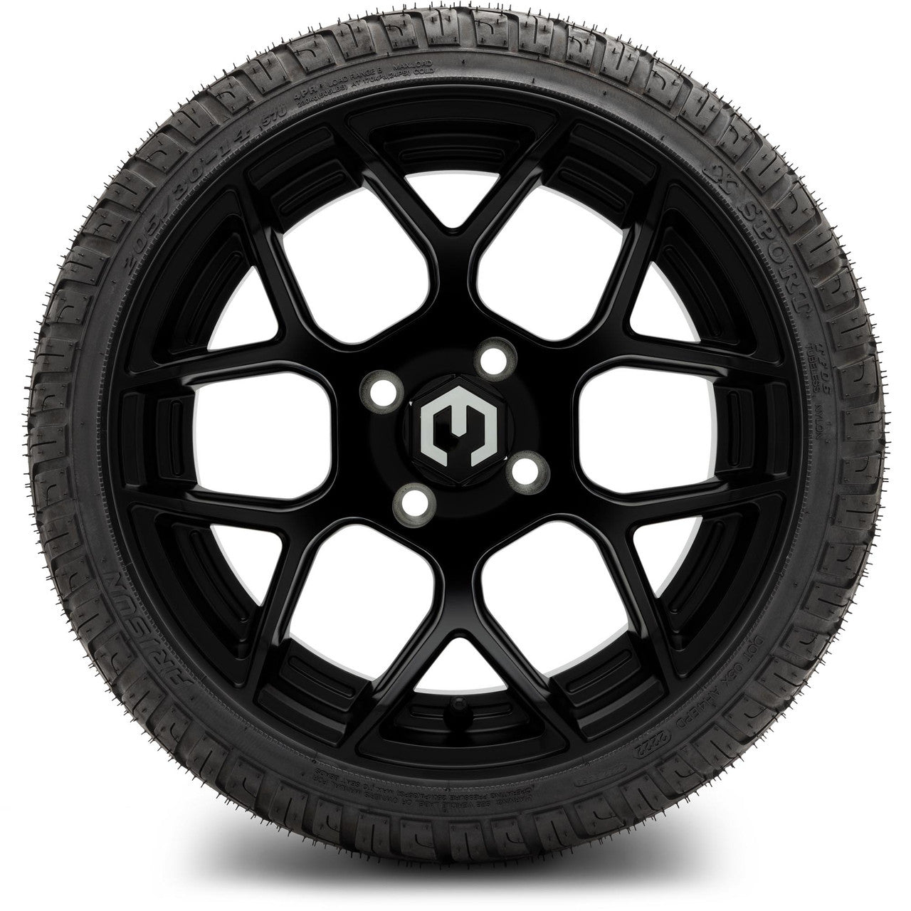 MODZ® 14" Renegade Matte Black Wheels & Street Tires Combo