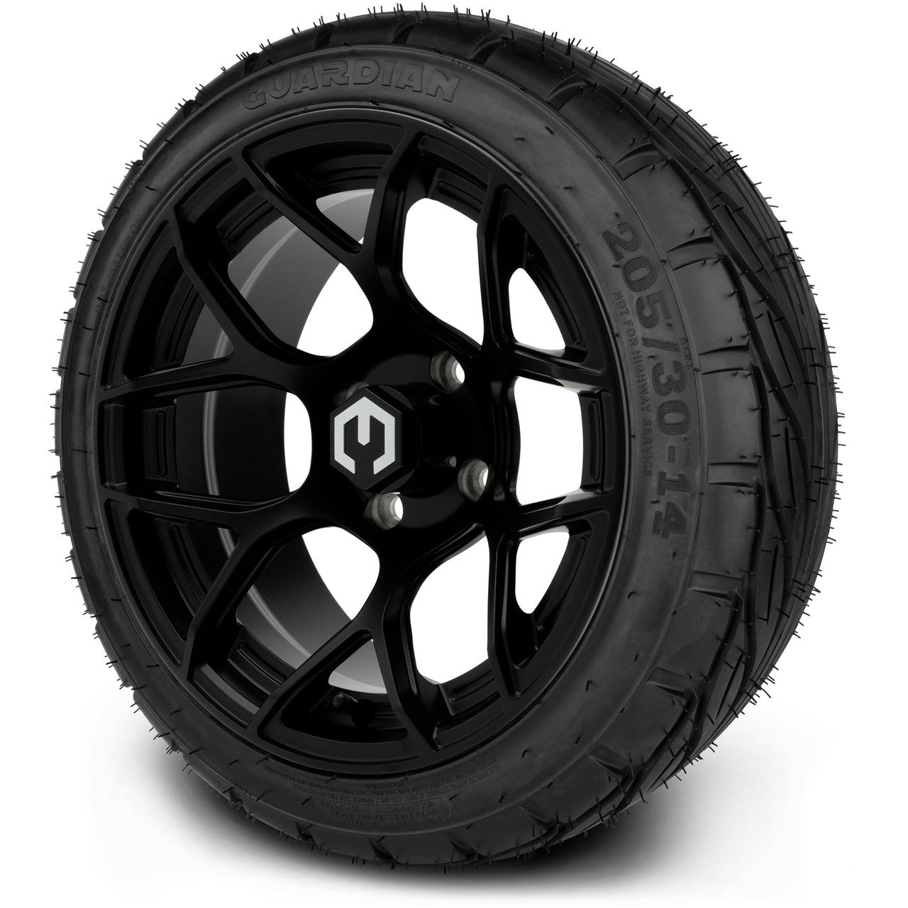 MODZ® 14" Renegade Matte Black Wheels & Street Tires Combo