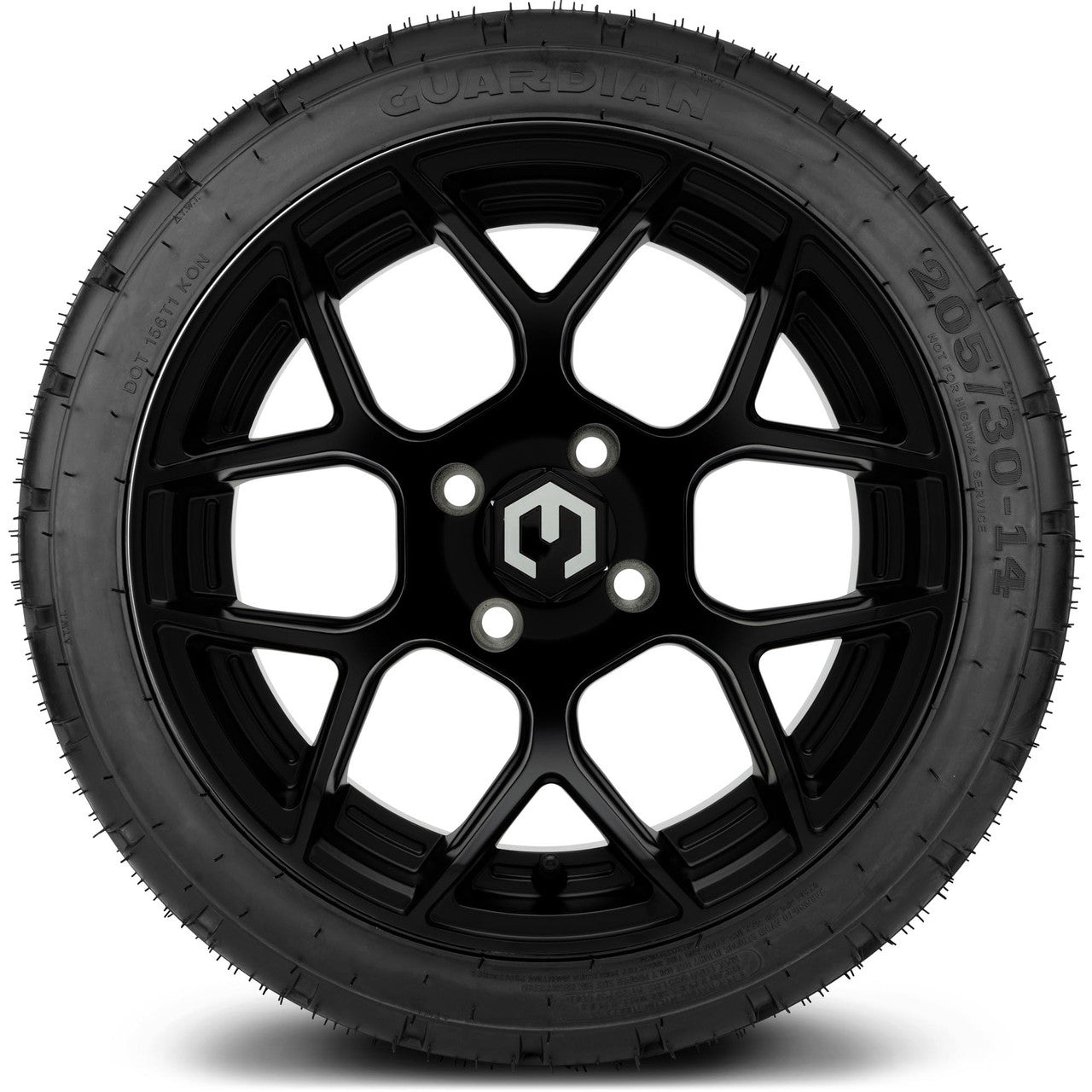 MODZ® 14" Renegade Matte Black Wheels & Street Tires Combo