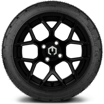MODZ® 14" Renegade Matte Black Wheels & Street Tires Combo