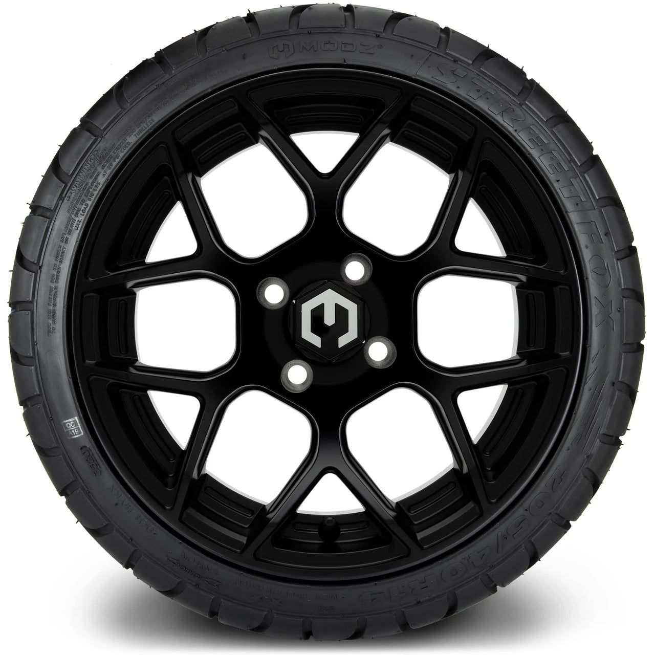 MODZ® 14" Renegade Matte Black Wheels & Street Tires Combo