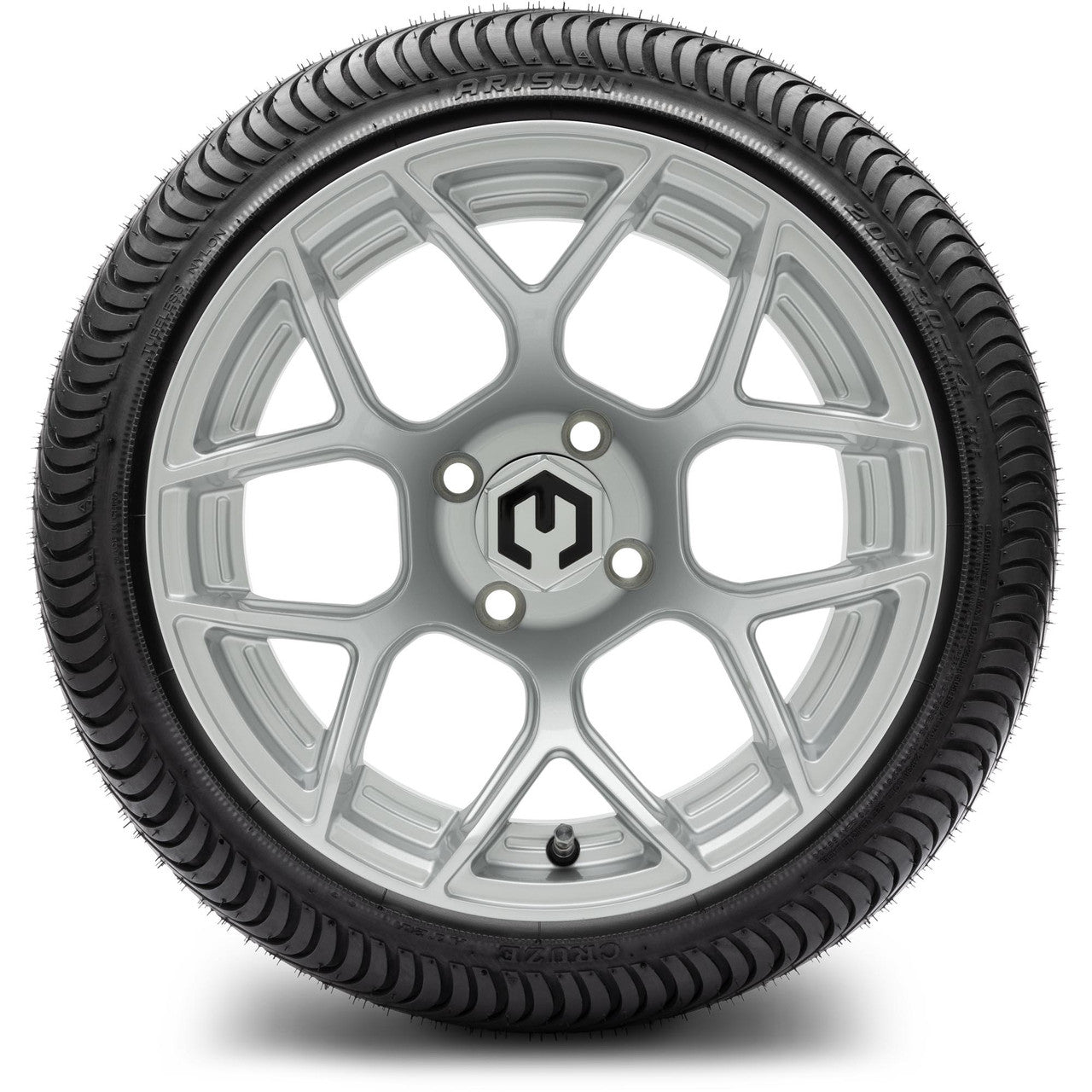 MODZ® 14" Renegade Silver Wheels & Street Tires Combo
