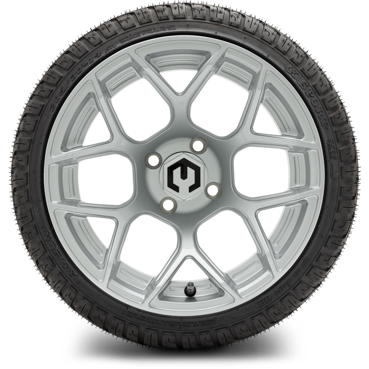 MODZ® 14" Renegade Silver Wheels & Street Tires Combo