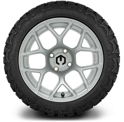 MODZ® 14" Renegade Silver Wheels & Off-Road Tires Combo