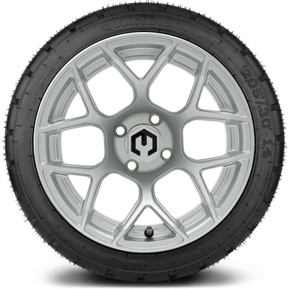 MODZ® 14" Renegade Silver Wheels & Street Tires Combo