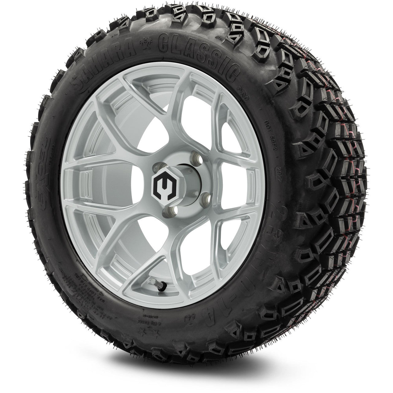 MODZ® 14" Renegade Silver Wheels & Off-Road Tires Combo