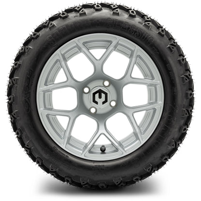 MODZ® 14" Renegade Silver Wheels & Off-Road Tires Combo