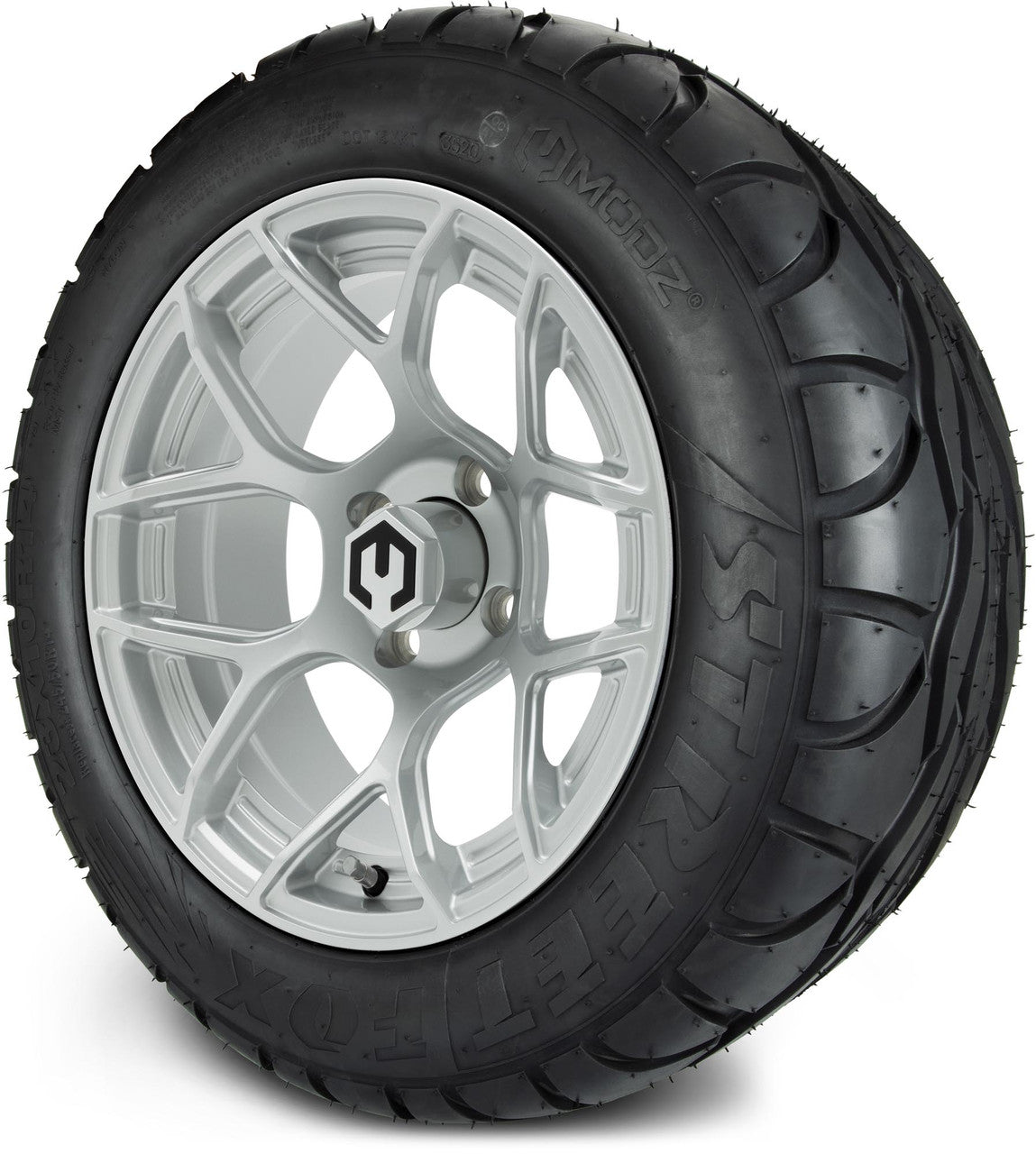 MODZ® 14" Renegade Silver Wheels & Street Tires Combo