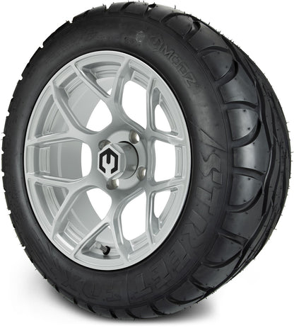 MODZ® 14" Renegade Silver Wheels & Street Tires Combo