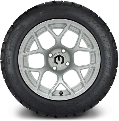 MODZ® 14" Renegade Silver Wheels & Street Tires Combo