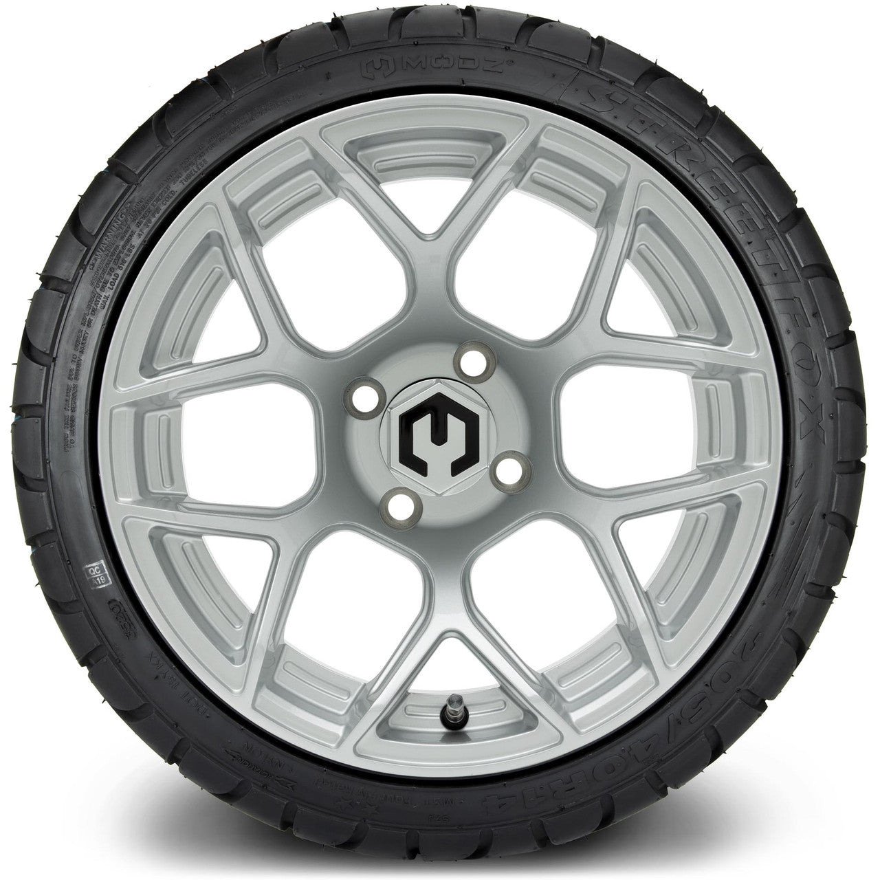 MODZ® 14" Renegade Silver Wheels & Street Tires Combo