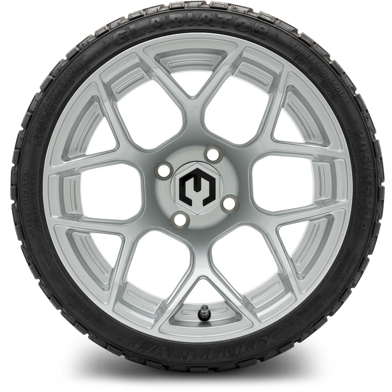 MODZ® 14" Renegade Silver Wheels & Off-Road Tires Combo