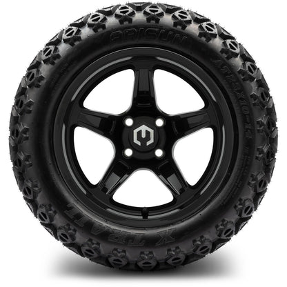 MODZ® 14" Drift Glossy Black Wheels & Off-Road Tires Combo