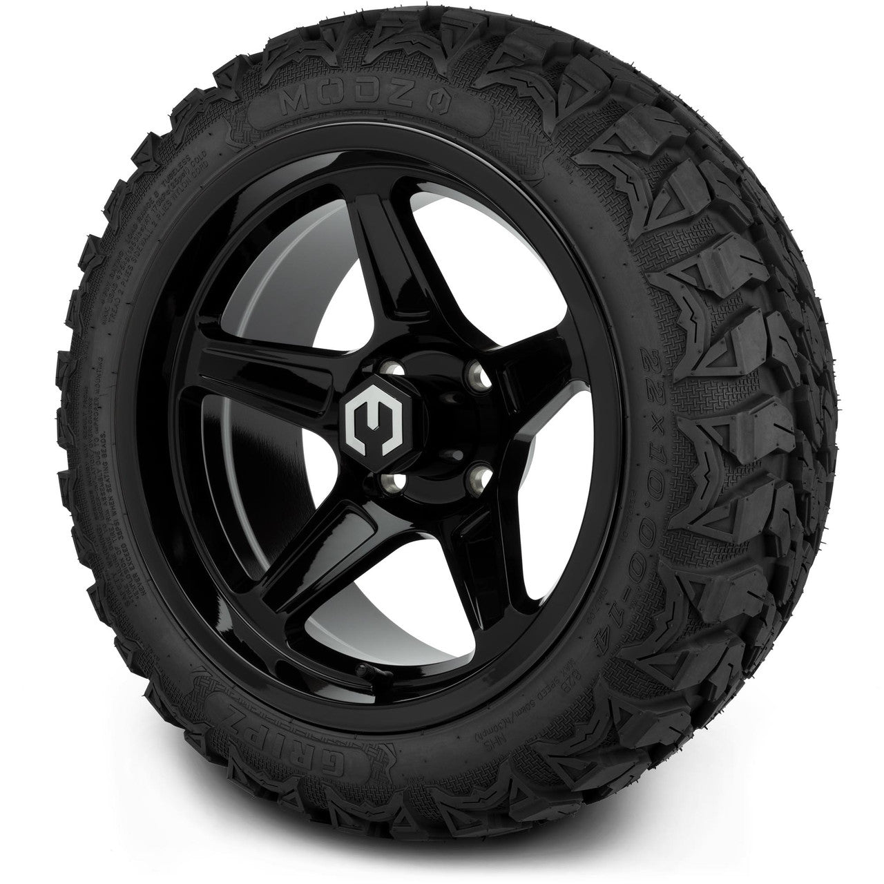 MODZ® 14" Drift Glossy Black Wheels & Off-Road Tires Combo