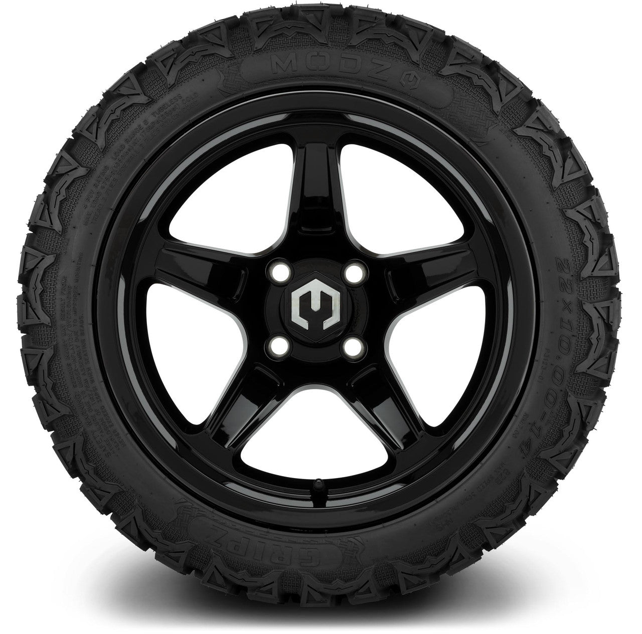 MODZ® 14" Drift Glossy Black Wheels & Off-Road Tires Combo