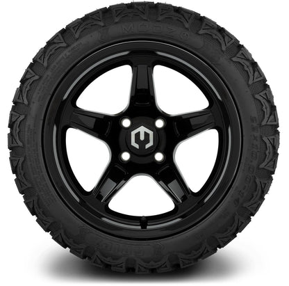 MODZ® 14" Drift Glossy Black Wheels & Off-Road Tires Combo