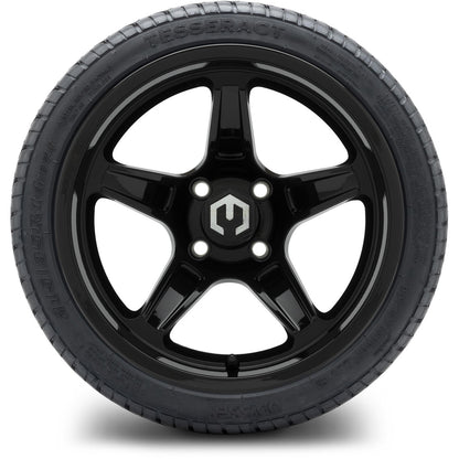 MODZ® 14" Drift Glossy Black Wheels & Street Tires Combo