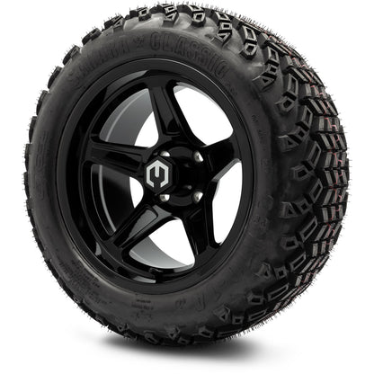 MODZ® 14" Drift Glossy Black Wheels & Off-Road Tires Combo