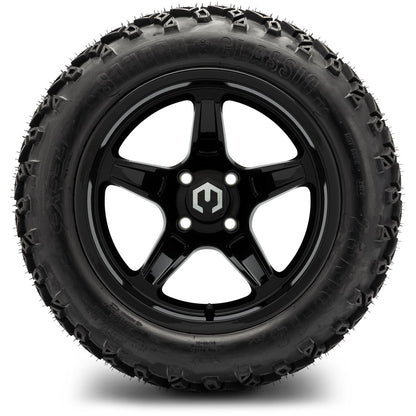 MODZ® 14" Drift Glossy Black Wheels & Off-Road Tires Combo