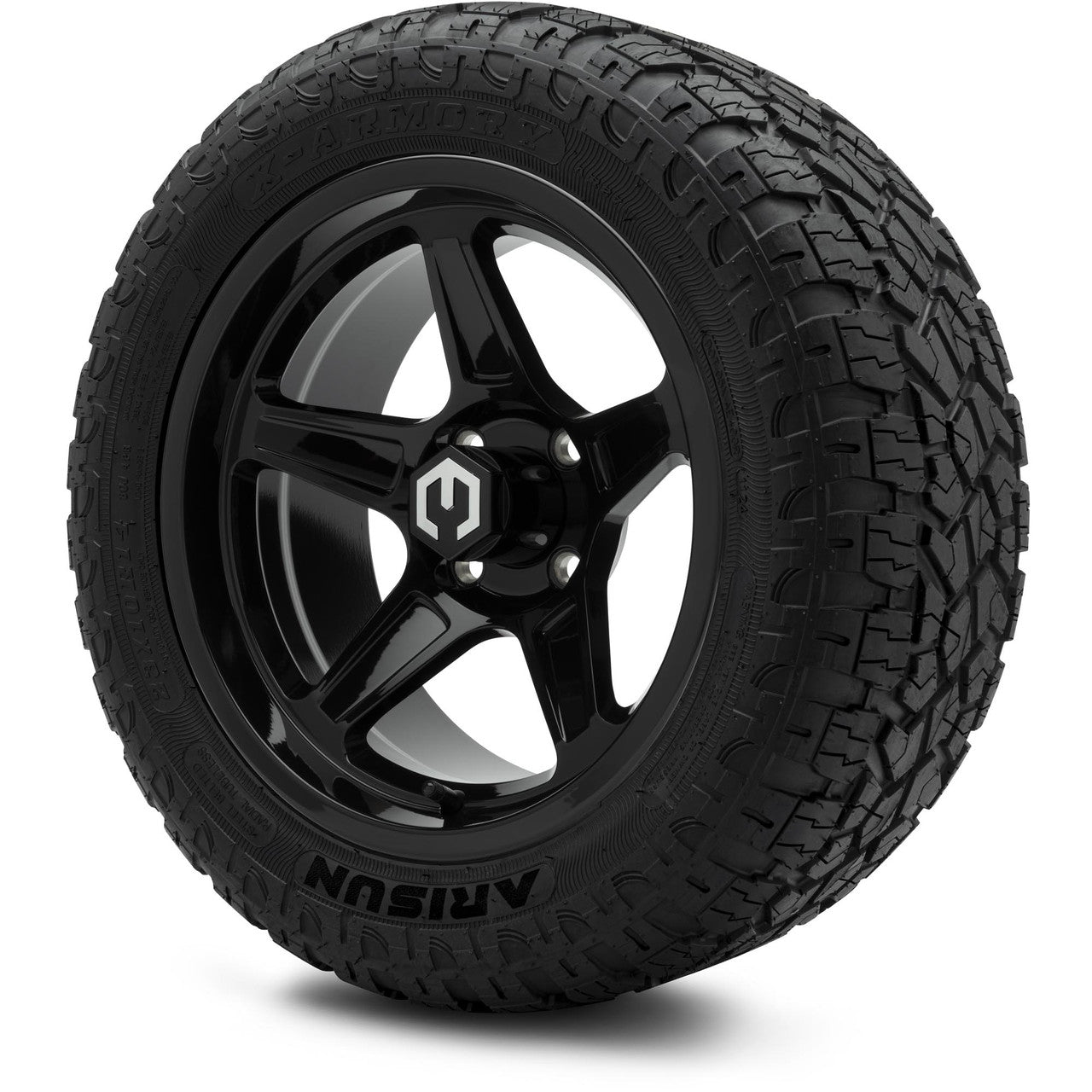 MODZ® 14" Drift Glossy Black Wheels & Off-Road Tires Combo