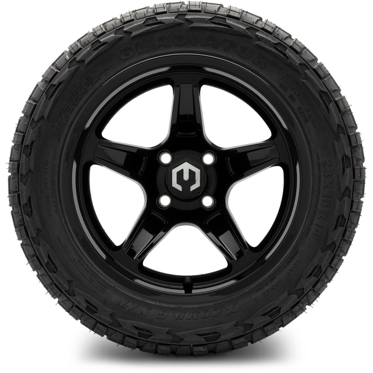 MODZ® 14" Drift Glossy Black Wheels & Off-Road Tires Combo