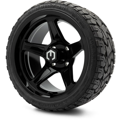 MODZ® 14" Drift Glossy Black Wheels & Off-Road Tires Combo