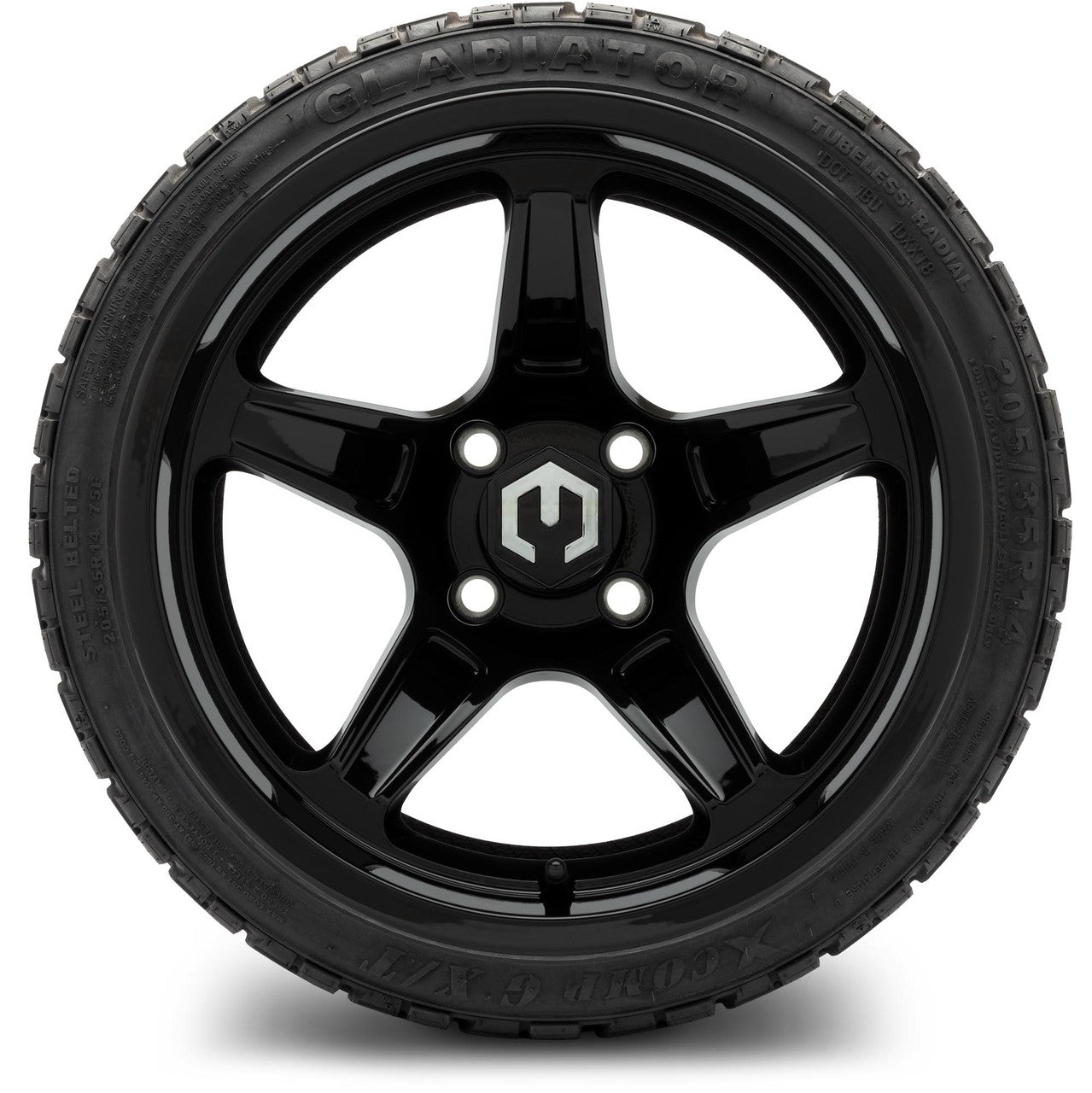 MODZ® 14" Drift Glossy Black Wheels & Off-Road Tires Combo