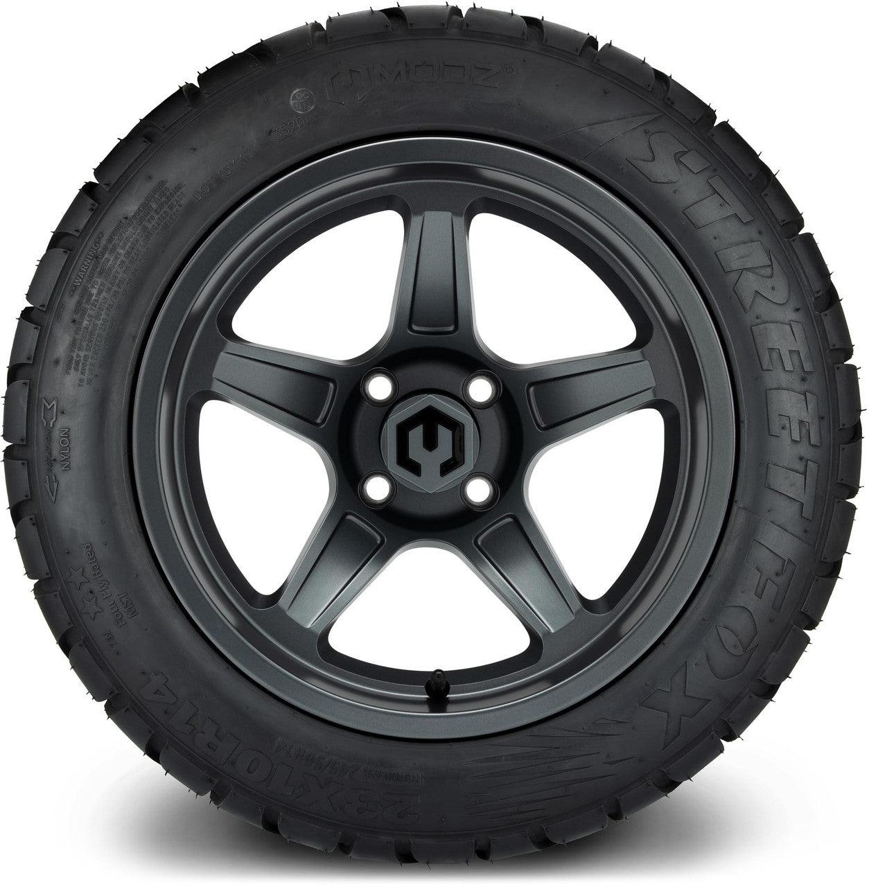 MODZ® 14" Drift Gunmetal Wheels & Street Tires Combo