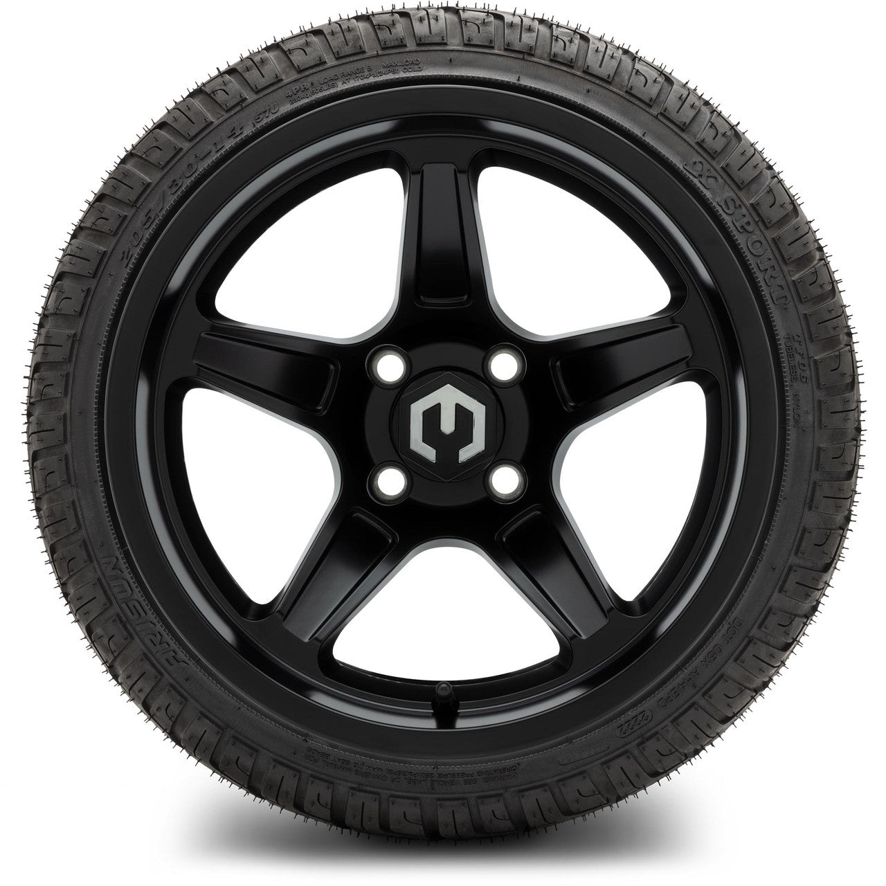 MODZ® 14" Drift Matte Black Wheels & Street Tires Combo