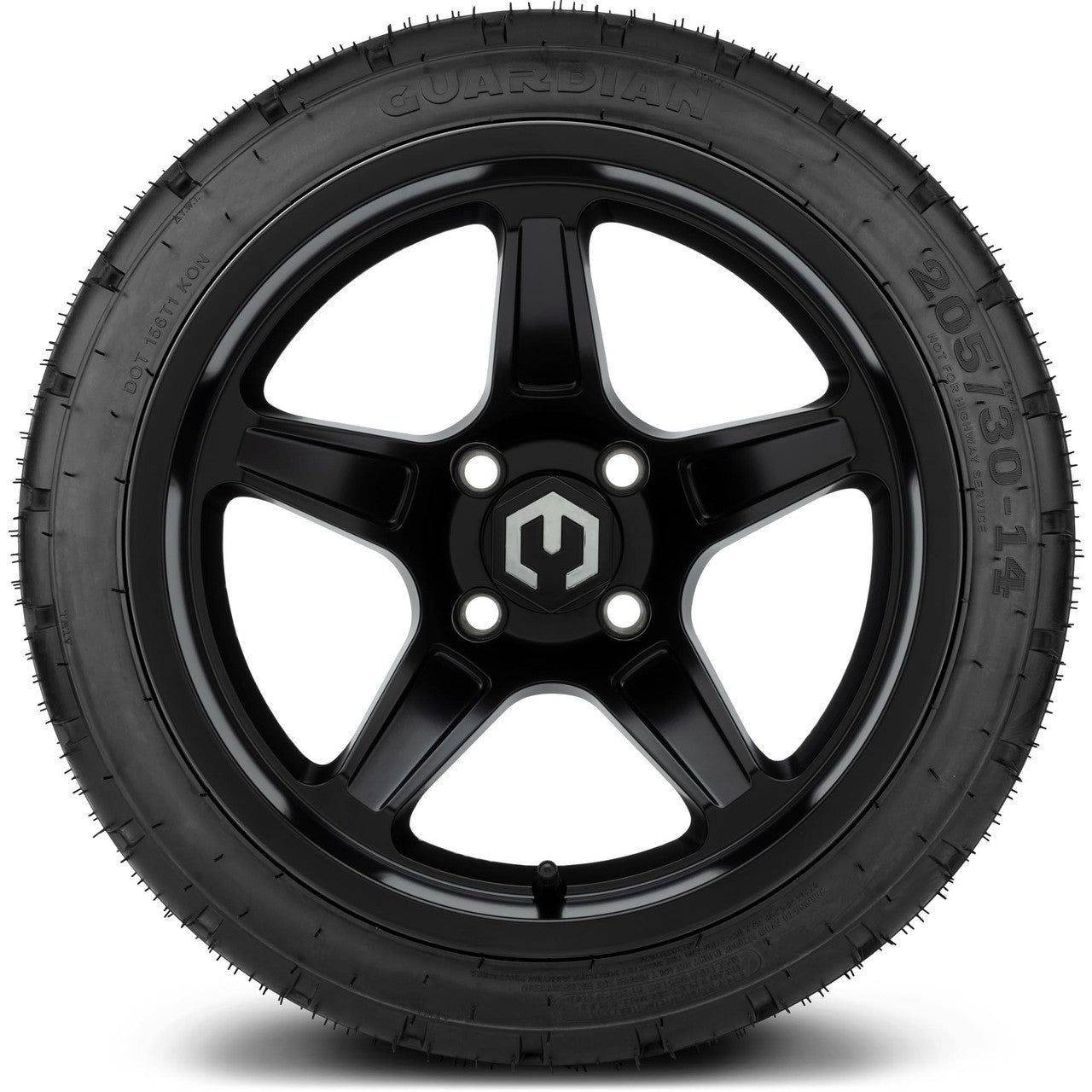 MODZ® 14" Drift Matte Black Wheels & Street Tires Combo