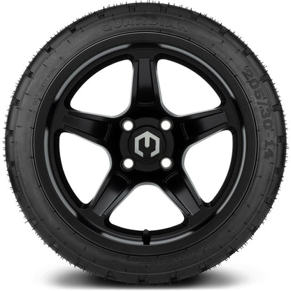 MODZ® 14" Drift Matte Black Wheels & Street Tires Combo