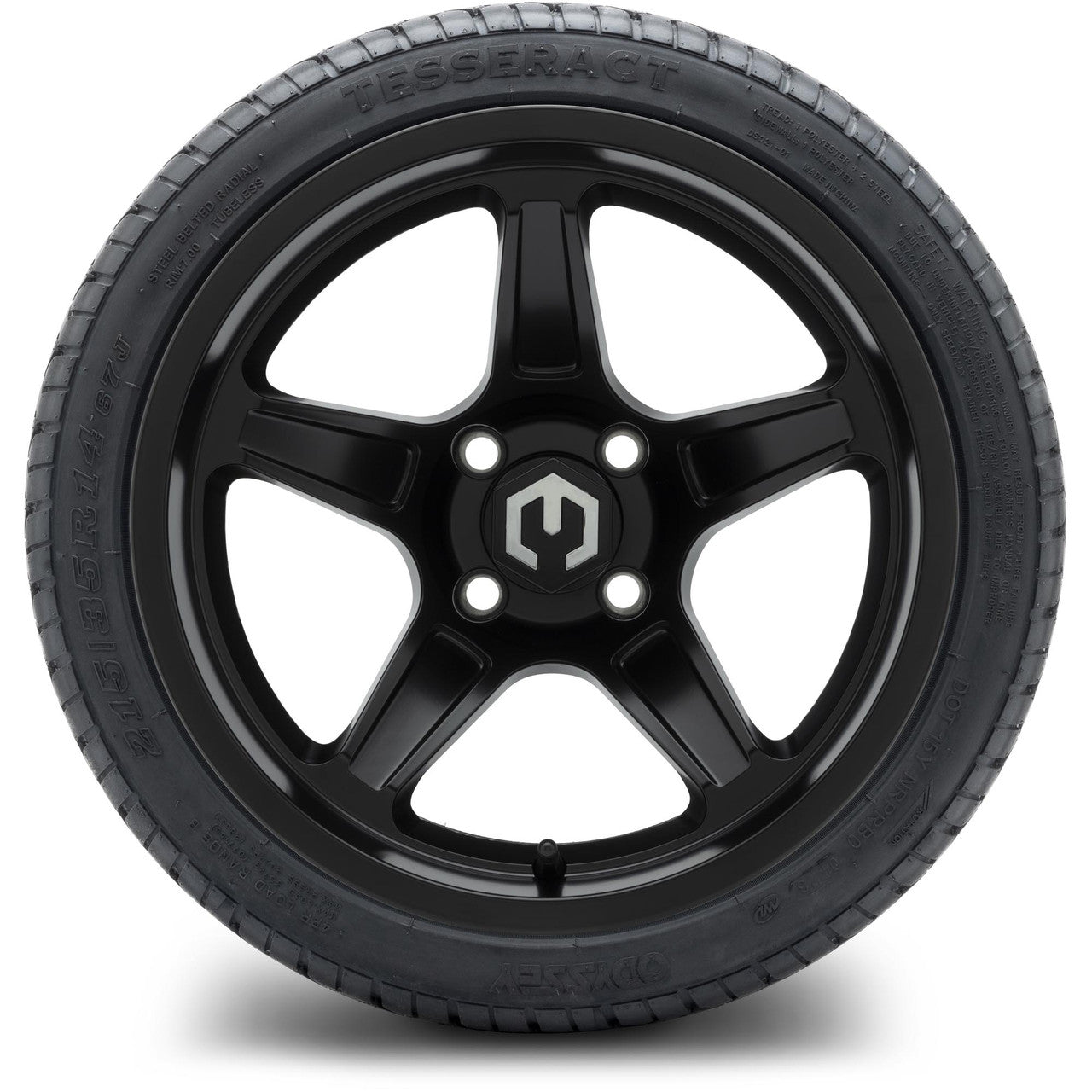 MODZ® 14" Drift Matte Black Wheels & Street Tires Combo