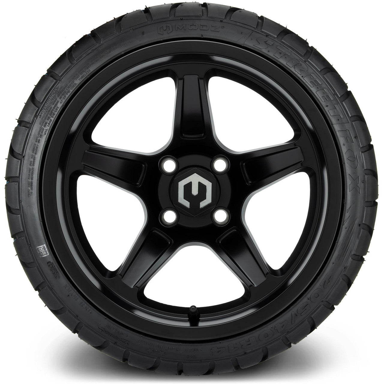 MODZ® 14" Drift Matte Black Wheels & Street Tires Combo