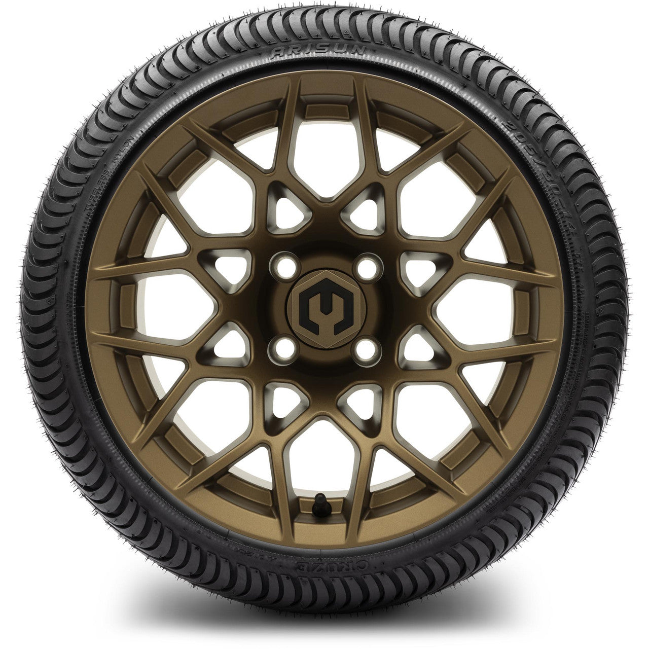 MODZ® 14" Blitz Matte Bronze Wheels & Street Tires Combo
