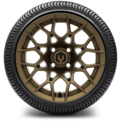 MODZ® 14" Blitz Matte Bronze Wheels & Street Tires Combo