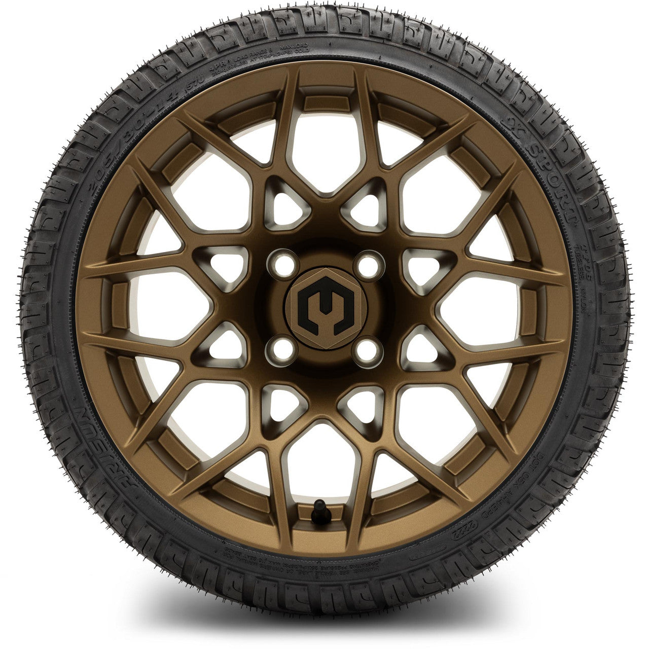 MODZ® 14" Blitz Matte Bronze Wheels & Street Tires Combo