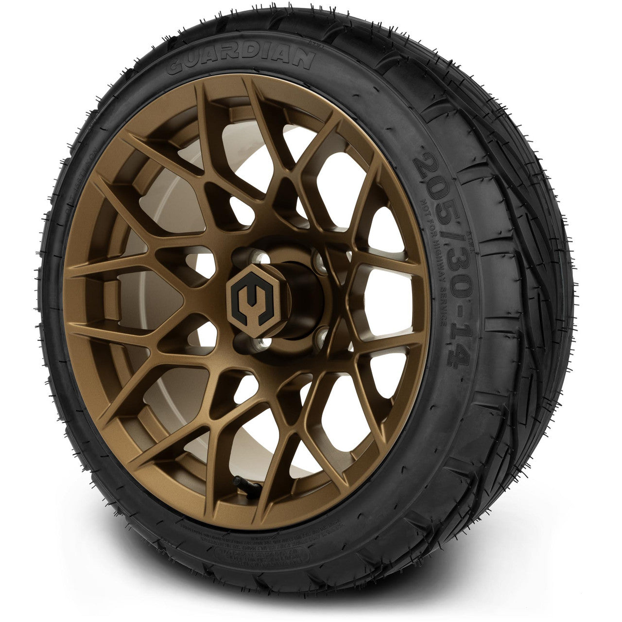 MODZ® 14" Blitz Matte Bronze Wheels & Street Tires Combo