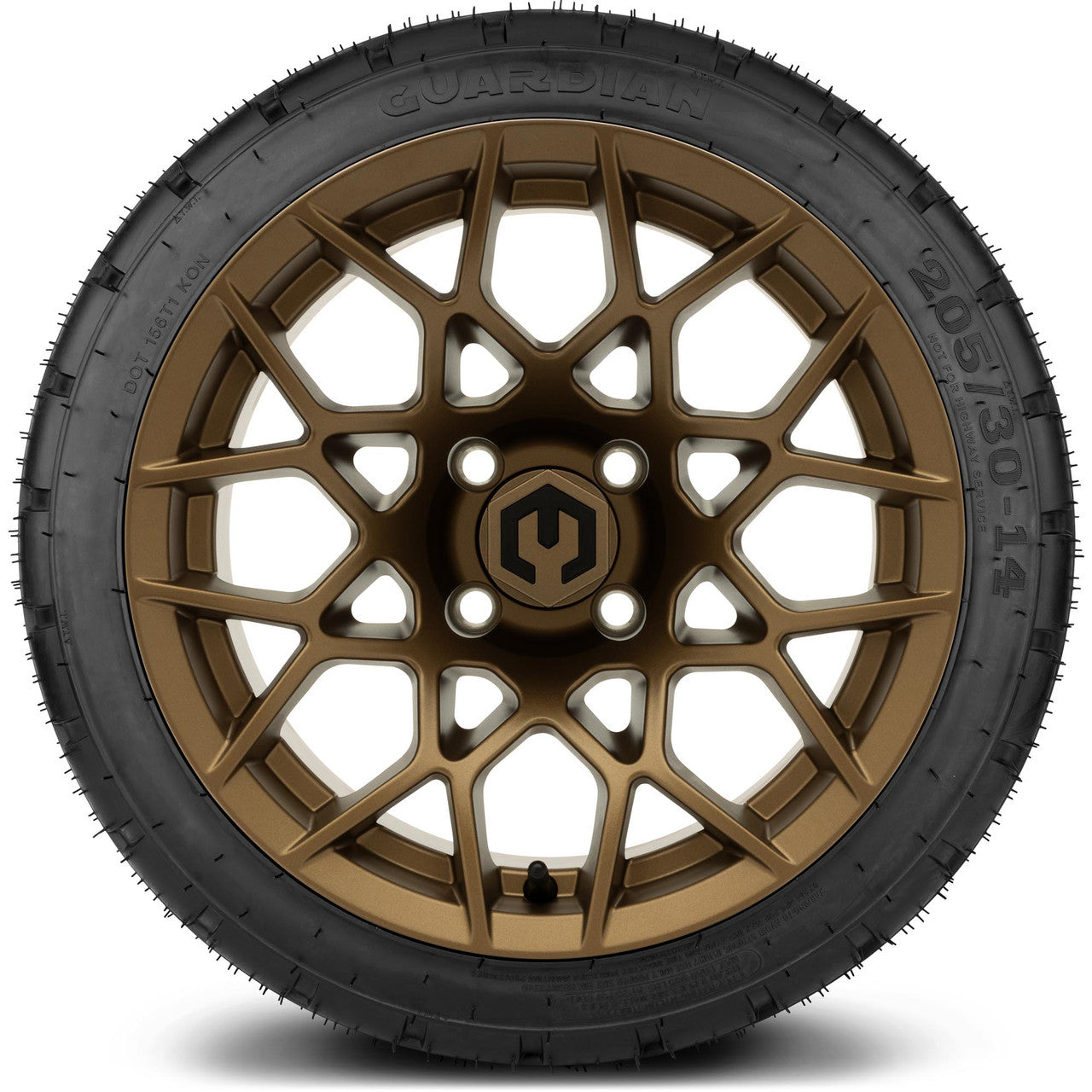 MODZ® 14" Blitz Matte Bronze Wheels & Street Tires Combo