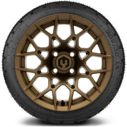 MODZ® 14" Blitz Matte Bronze Wheels & Street Tires Combo