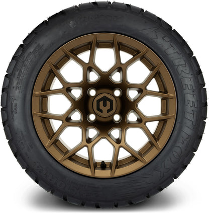 MODZ® 14" Blitz Matte Bronze Wheels & Street Tires Combo
