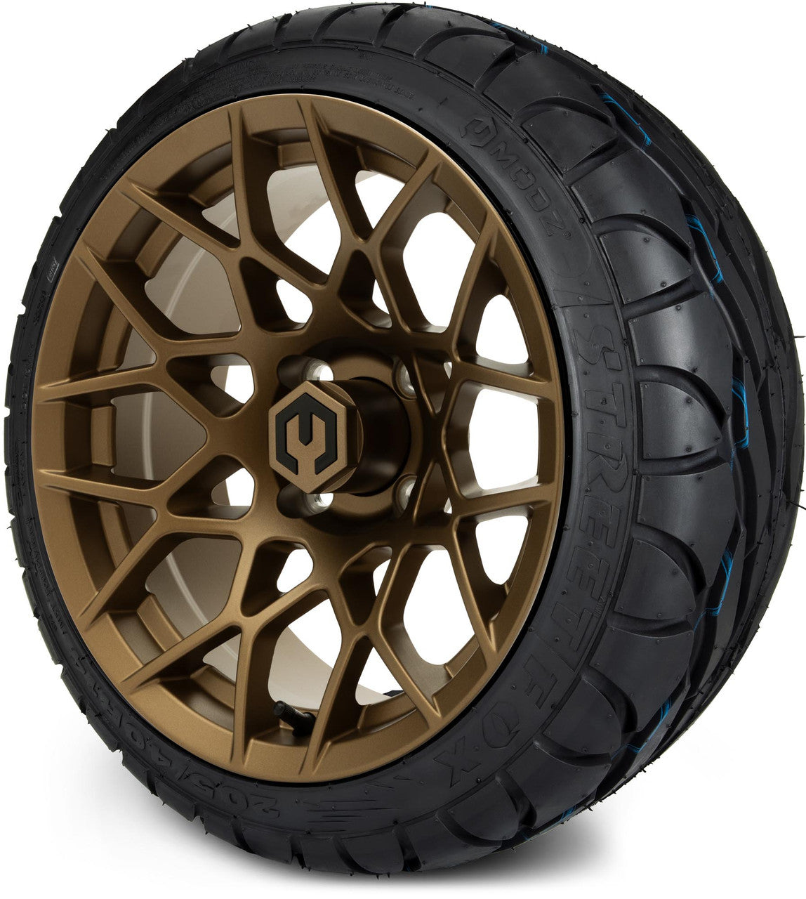 MODZ® 14" Blitz Matte Bronze Wheels & Street Tires Combo