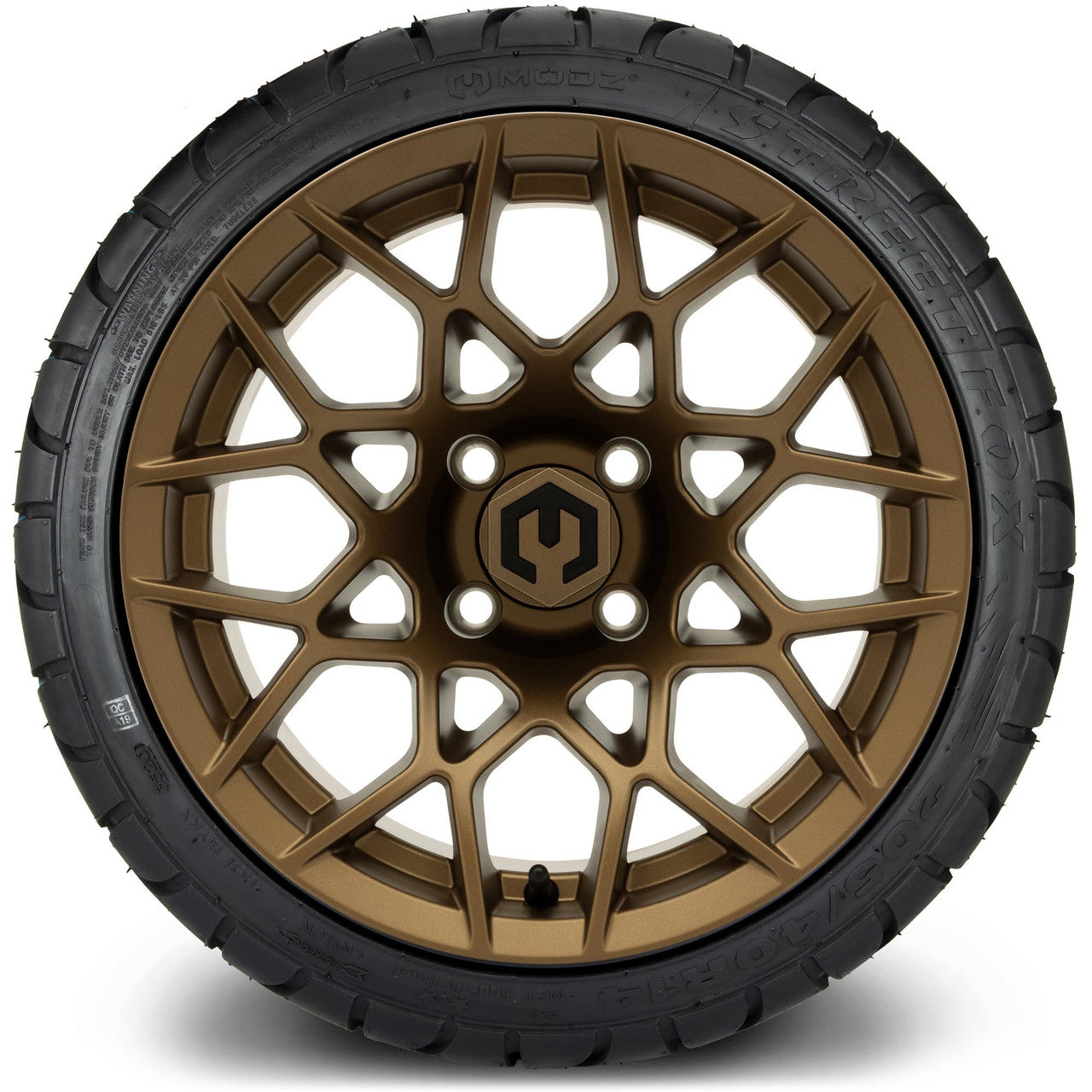 MODZ® 14" Blitz Matte Bronze Wheels & Street Tires Combo