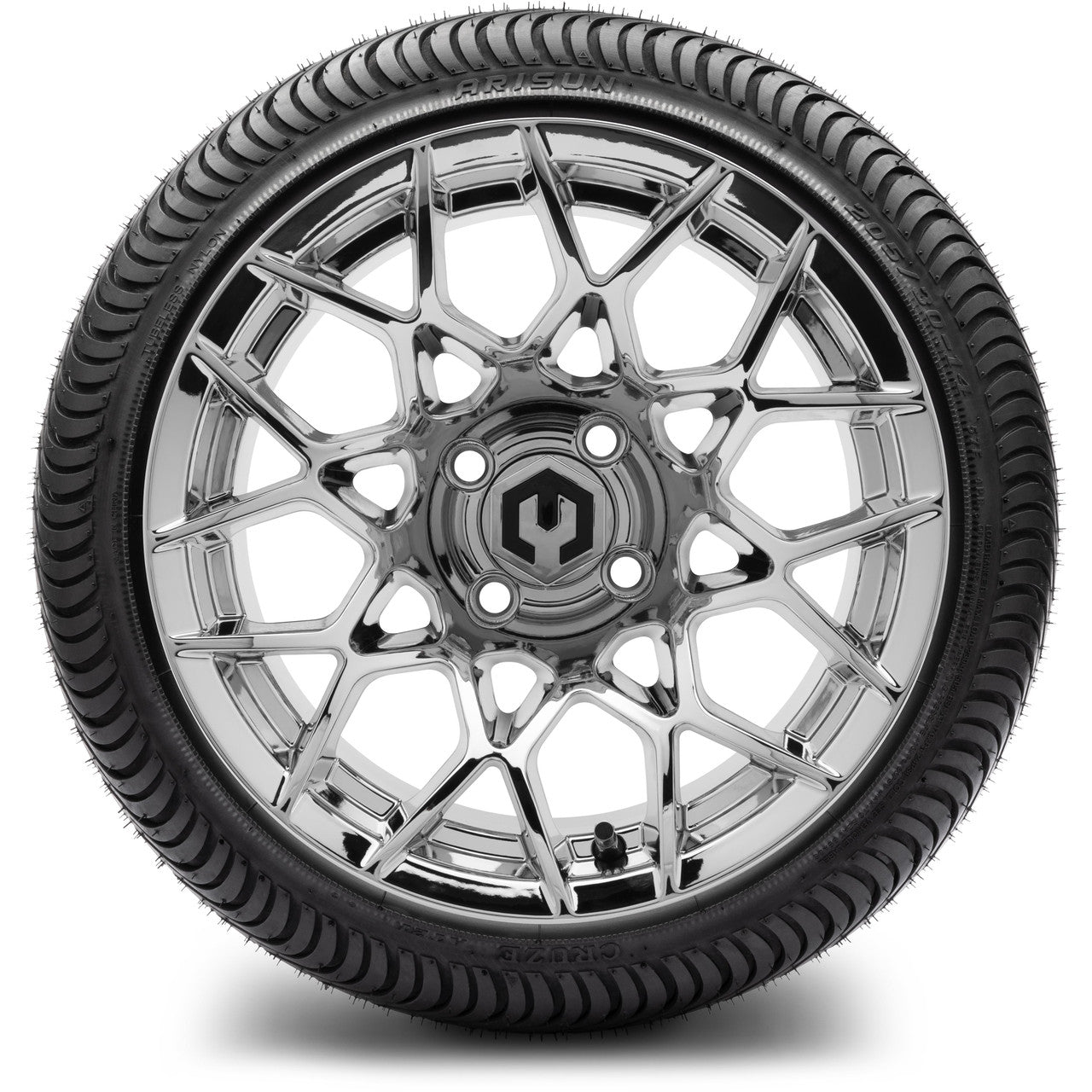 MODZ® 14" Blitz Chrome Wheels & Street Tires Combo