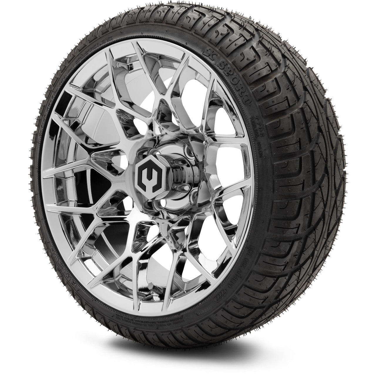 MODZ® 14" Blitz Chrome Wheels & Street Tires Combo
