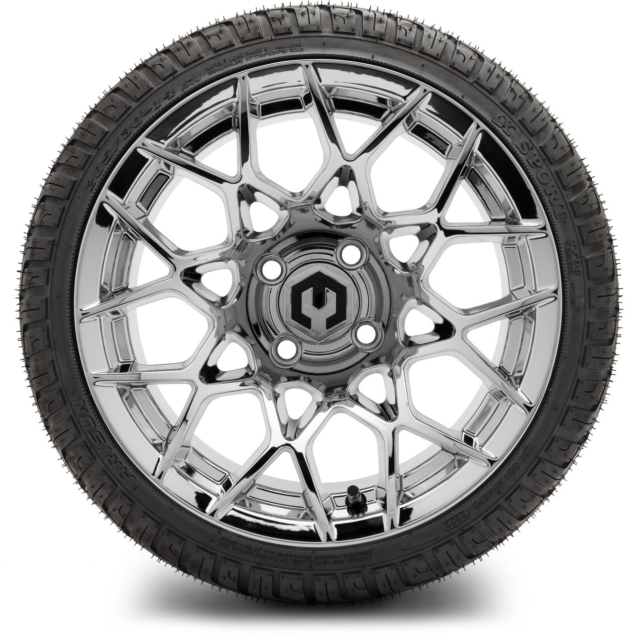 MODZ® 14" Blitz Chrome Wheels & Street Tires Combo